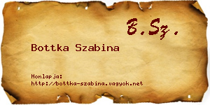 Bottka Szabina névjegykártya